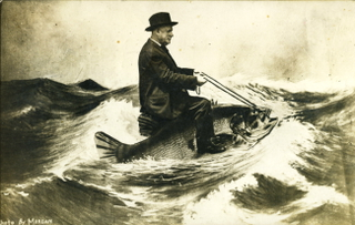 Illustration for article titled Tall Tale Fishing Postcards, The Ultimate Humblebrag Of The Early 1900s